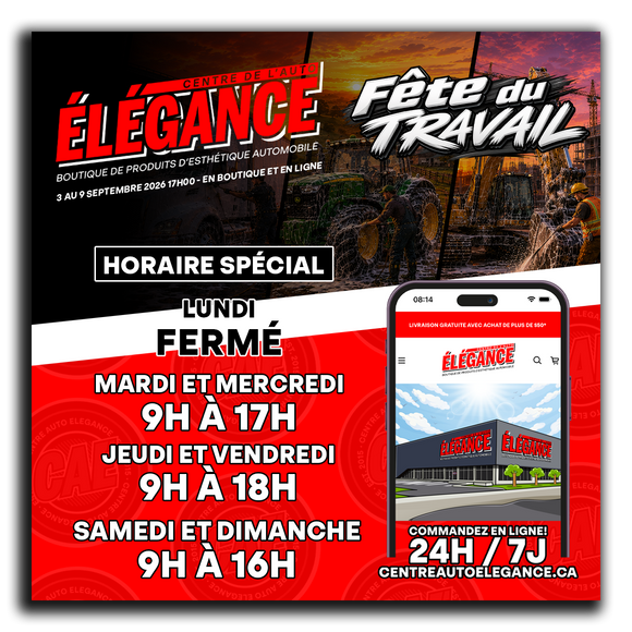 Horaire spécial — Fête du Travail