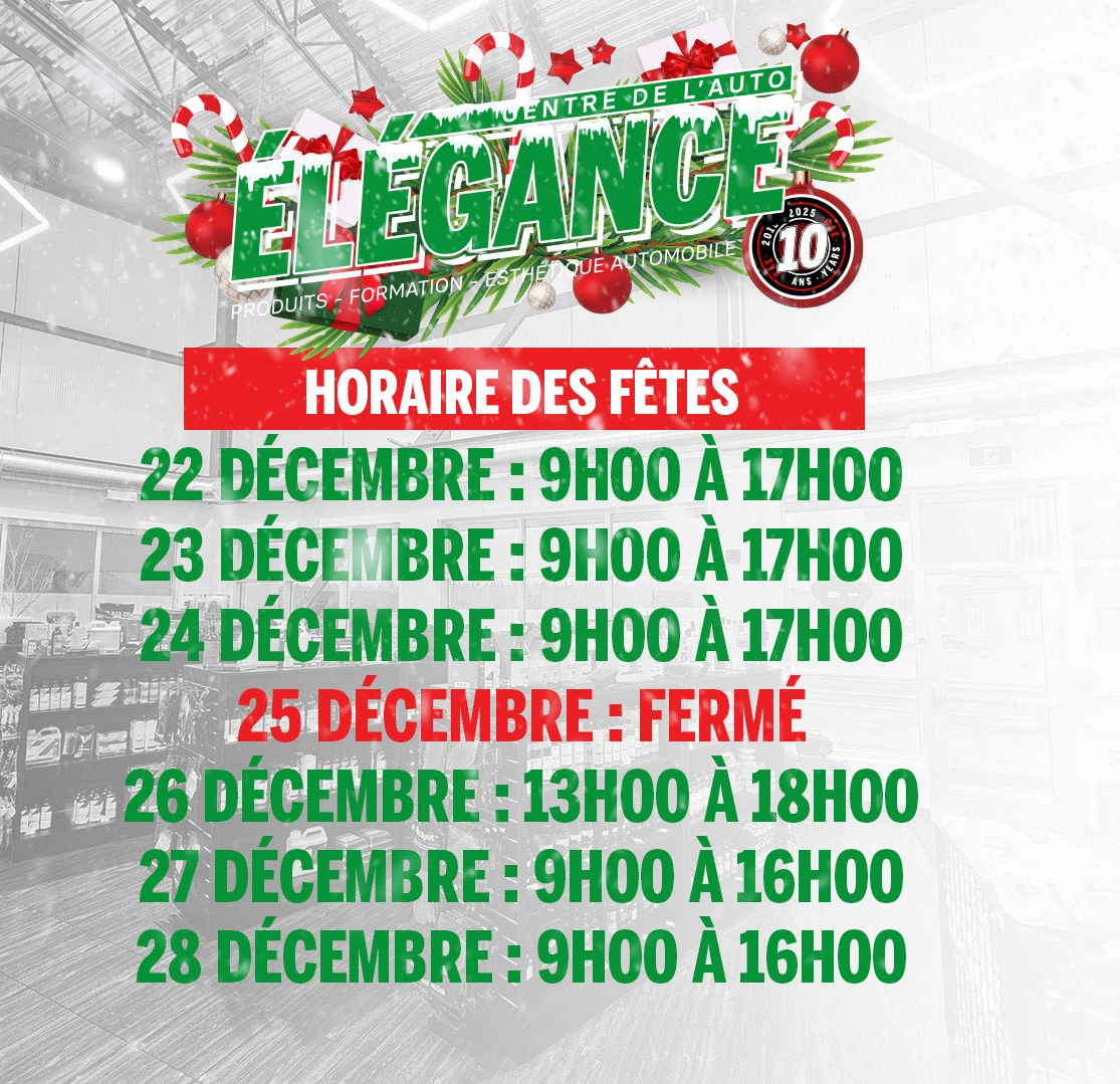 Horaire des fêtes