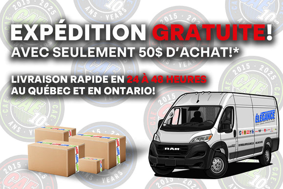 EXPÉDITION GRATUITE!