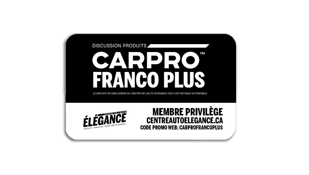 CARTE DE MEMBRE PRIVILÈGE CARPRO FRANCO PLUS