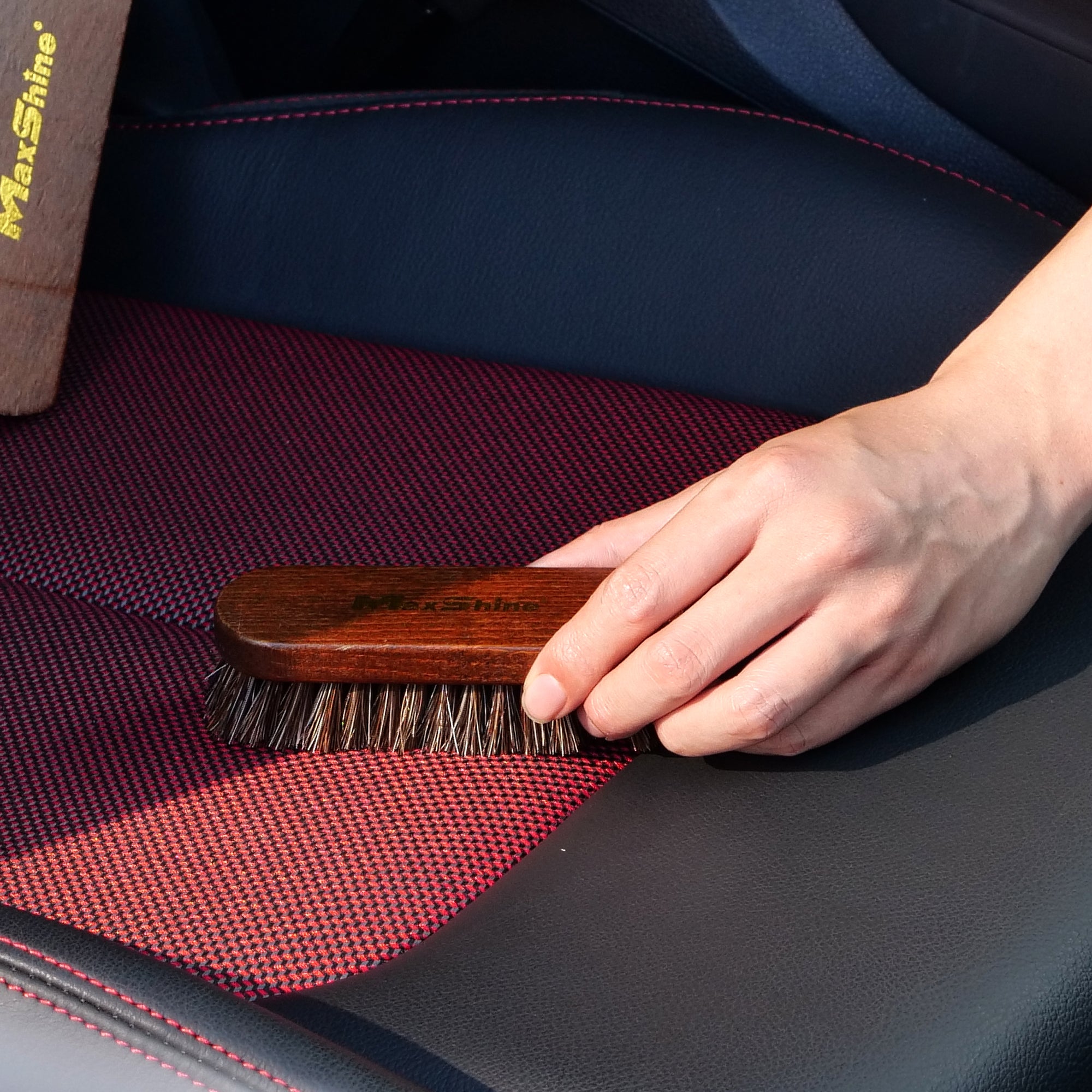 MAXSHINE - Horsehair Leather Cleaning Brush (Brosse pour cuirs)