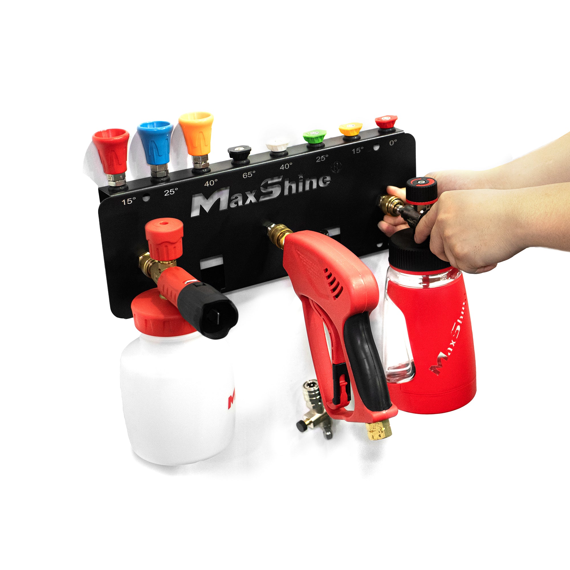 MAXSHINE - Foam Cannon & Nozzle Wall Mount (Support pour canon-mousse et embouts)