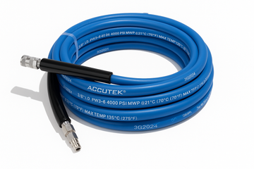 ACCUTEK - Hose Smooth Blue 4,000 PSI w/ SS QC's (Hose with stainless steel couplers) 