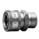 MTM HYDRO - 3/8 QC X M22 PLUG (Stainless Steel Quick Coupler)-2