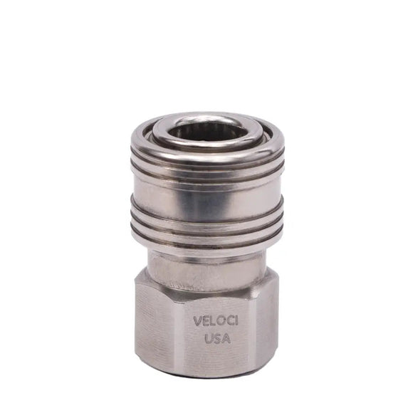 MTM HYDRO - PRIMA STAINLESS STEEL QC COUPLER ( Coupleur femelle NPT en acier inoxydable )