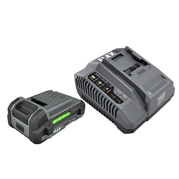 FLEX - Kit de démarrage chargeur rapide avec pile au lithium 24V