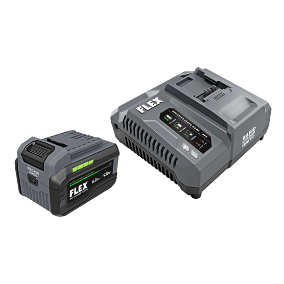 FLEX - Kit de démarrage chargeur rapide avec pile au lithium 24V