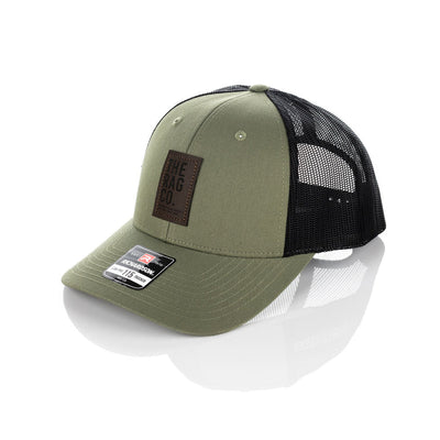 THE RAG COMPANY - Leather Patch Snapback Hat (Mesh cap)