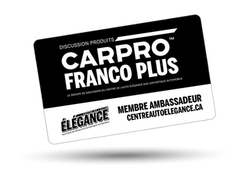 CARPRO FRANCO PLUS AMBASSADOR MEMBERSHIP CARD
