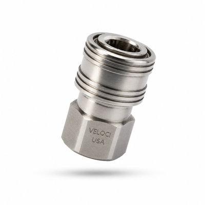 MTM HYDRO - PRIMA STAINLESS STEEL QC COUPLER ( Coupleur femelle NPT en acier inoxydable )