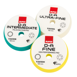 RUPES - Ensemble de 3 Tampons D-A Turquoise, Jaune et Blanc 3 pouces