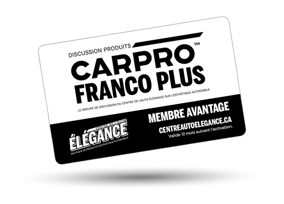 CARTE DE MEMBRE CARPRO FRANCO PLUS – Avantage annuel