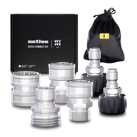 ACTIVE - Premium Quick Connect Kit (Ensemble de coupleurs en acier inoxydable)