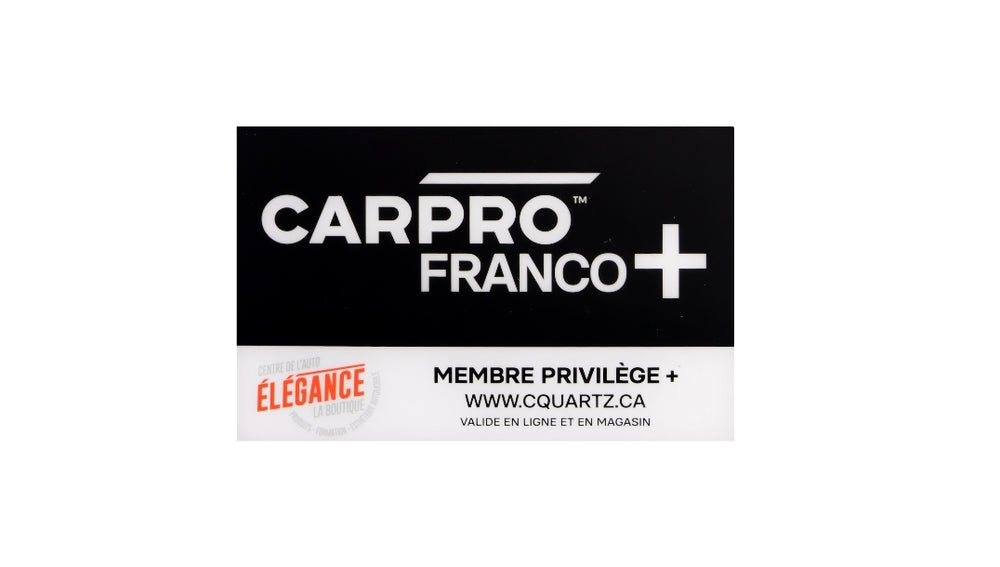CARTE DE MEMBRE PRIVILÈGE CARPRO FRANCO PLUS