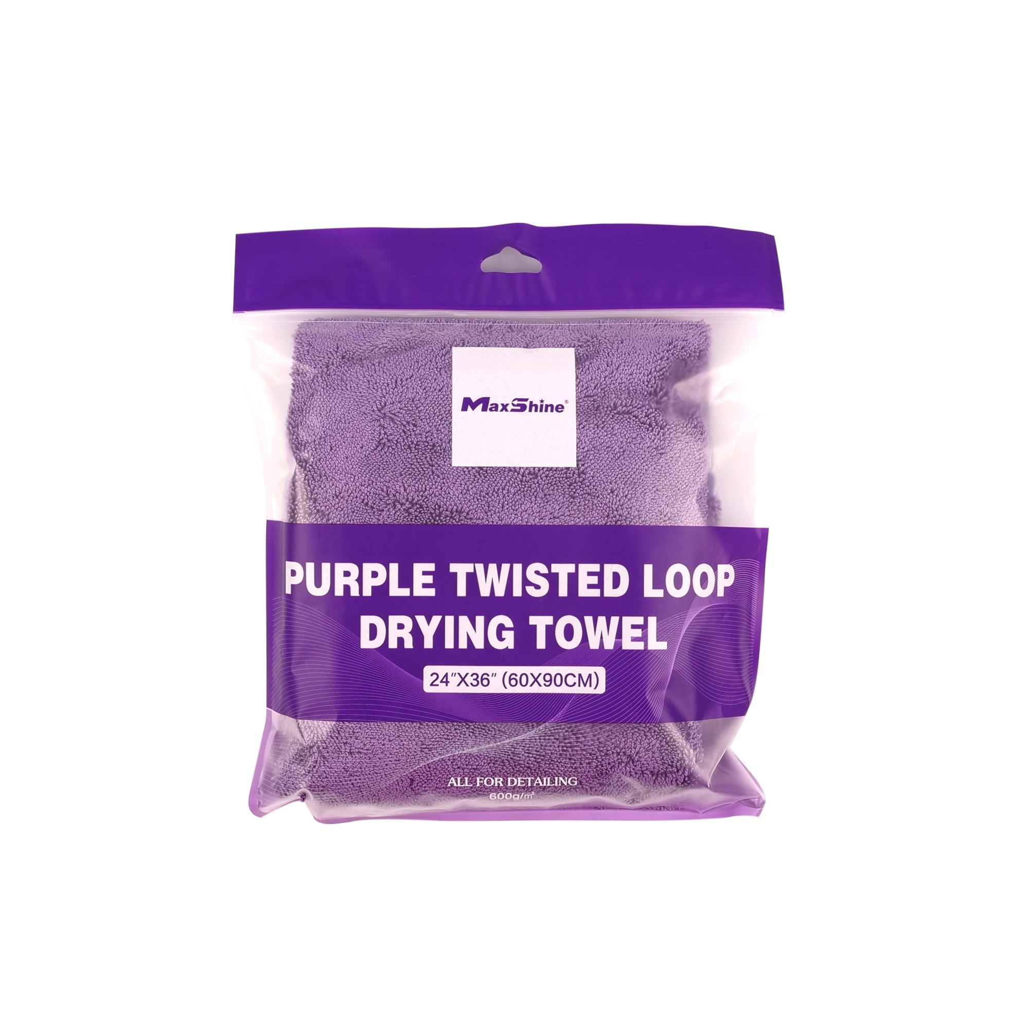 MAXSHINE - Twisted Loop Drying Towel 600GSM 24"x 36" (Microfibre de séchage)